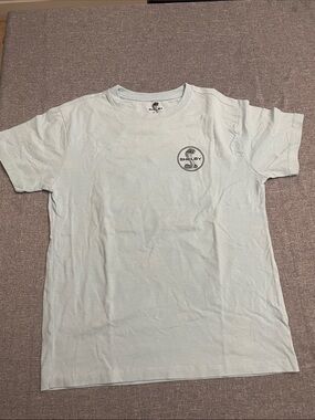 Selby Pale Blue Short Sleeve Crew Neck Tee with Chest Logo